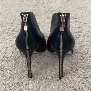 BCBGeneration, Black Leather Zip back pumps, 9.5